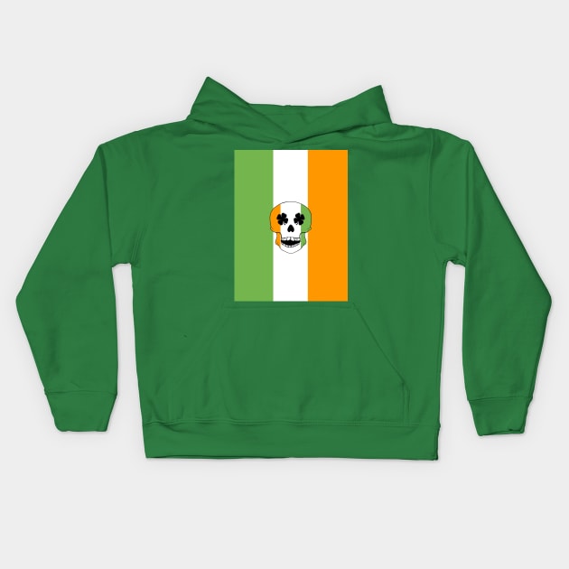 THE Irish Skull St Paddys Day Kids Hoodie by SartorisArt1